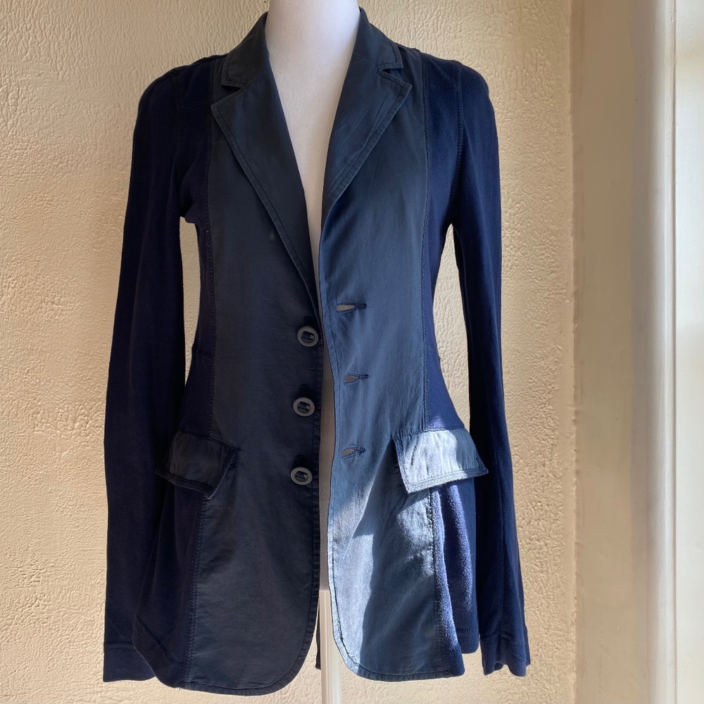 Free People navy blue t-shirt jacket with drawstring back Size 8